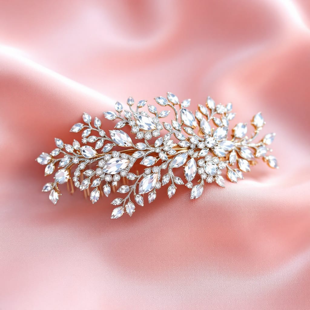 Accessoire barrette à strass