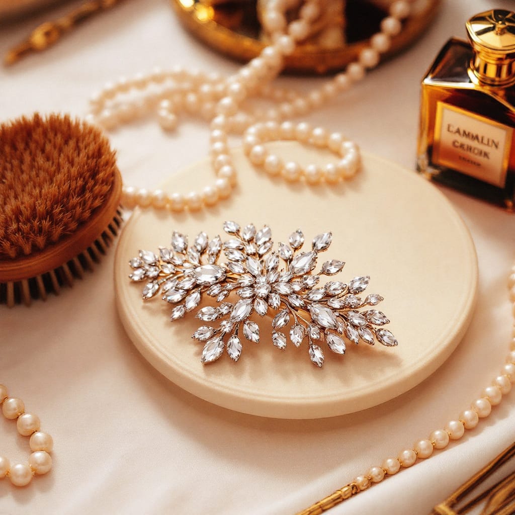 Barrette strass élégante